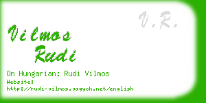 vilmos rudi business card